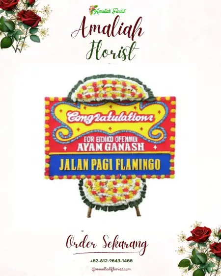 Sewa Papan Bunga Kayu Batu